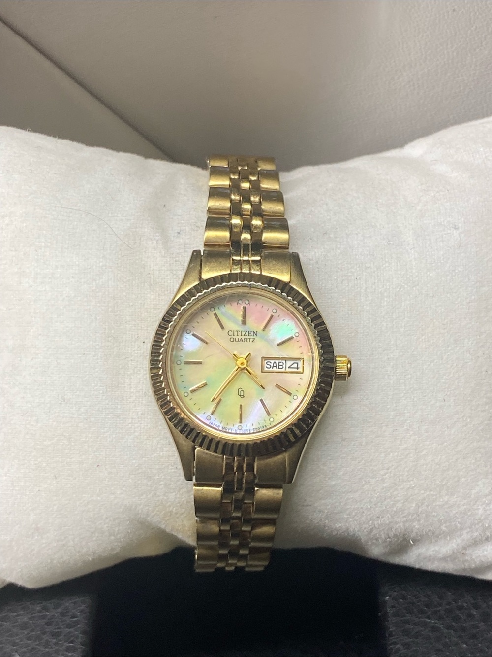 Citizen Gold-Tone Women's Watch with Iridescent Mother-of-Pearl Dial
